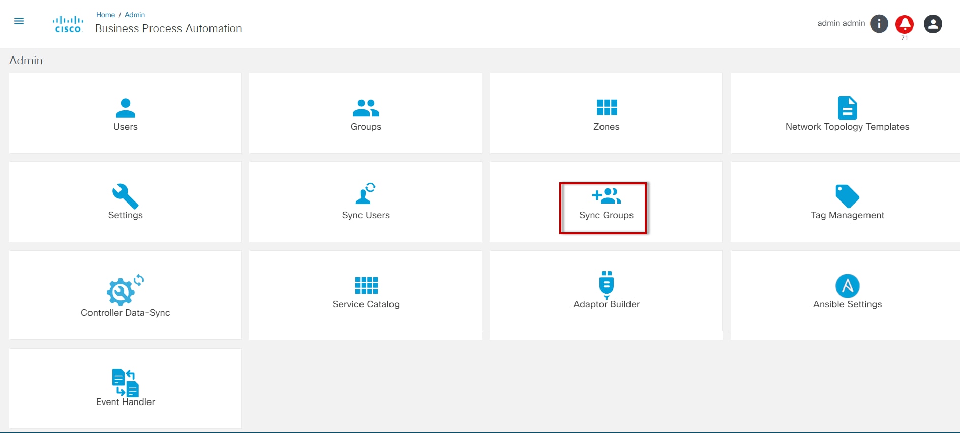 Sync Groups Tile