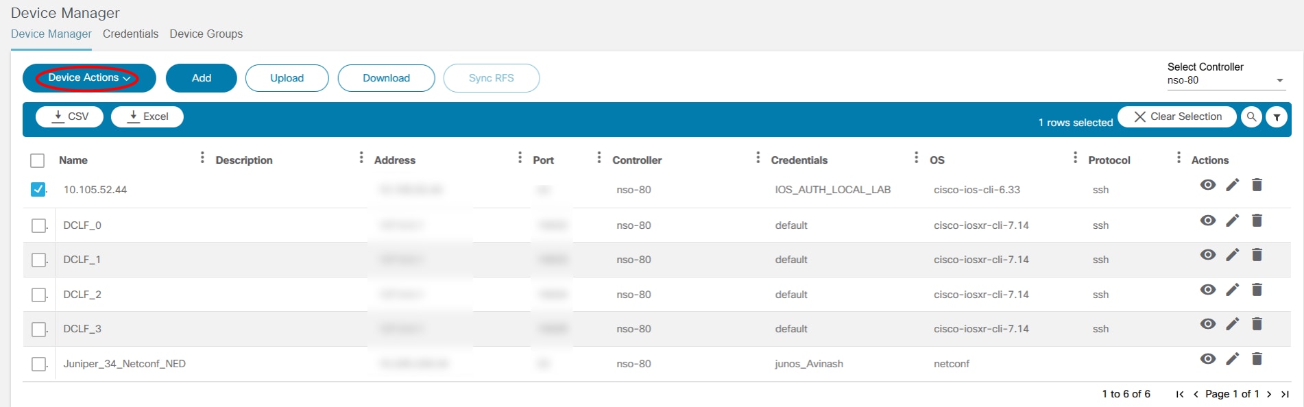 Device Actions