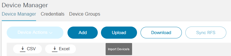 Device Manager Upload