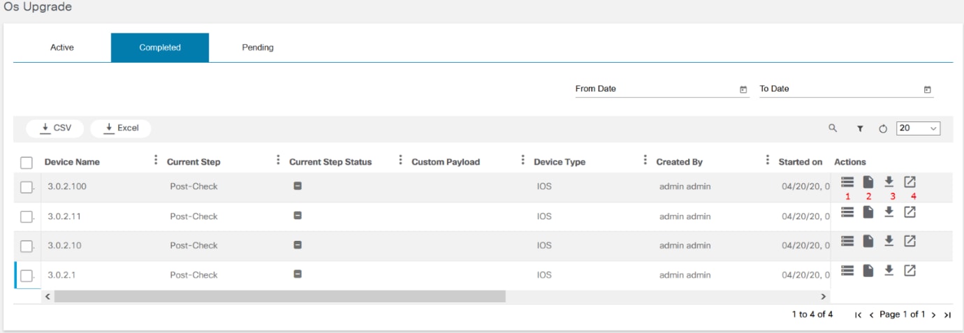 Completed Workflows