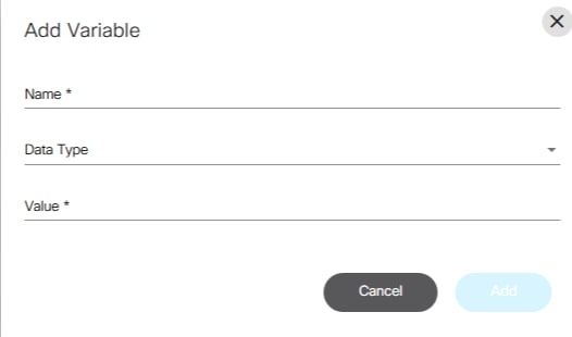 Add Variable Window