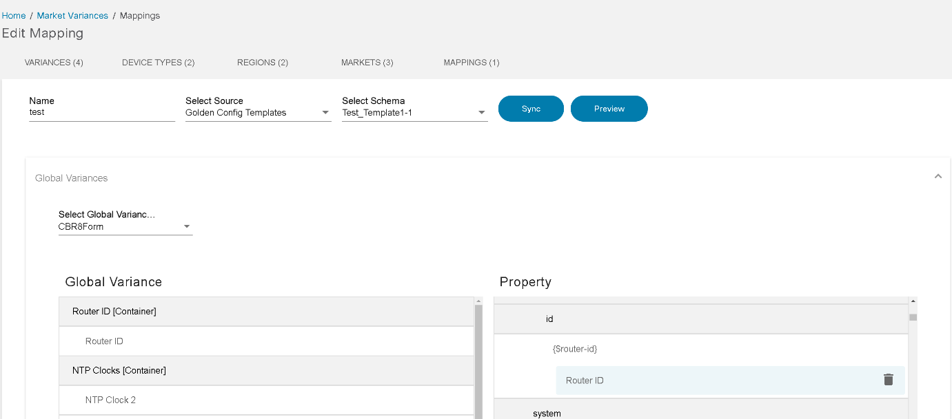 Edit Mapping Screen