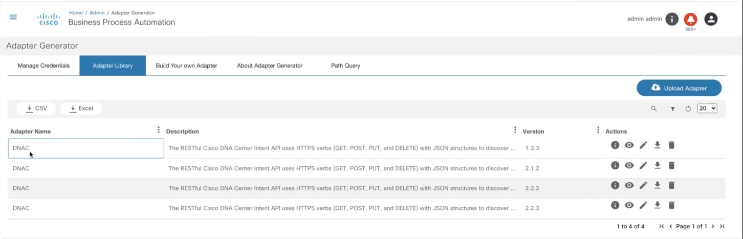Adapter Library Screen