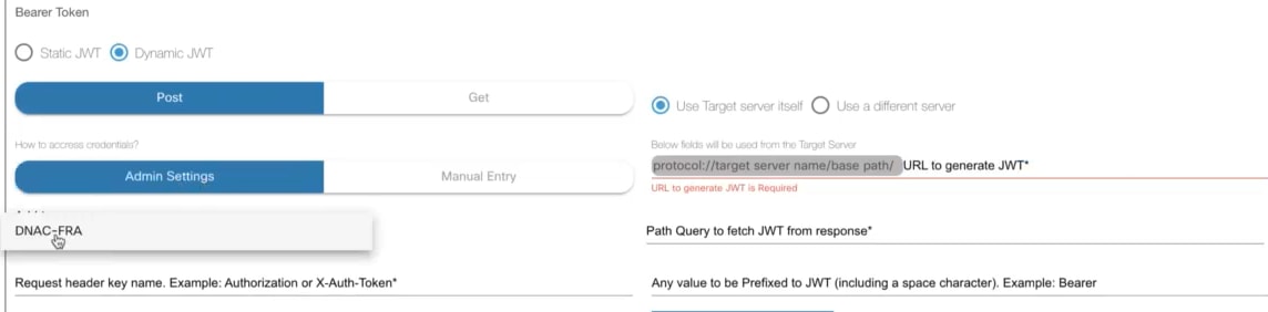 Click Admin Settings