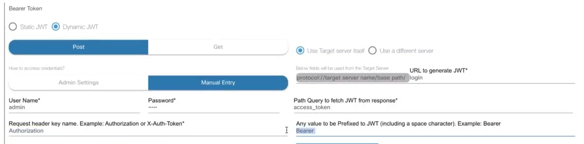 Request Header Key Name and Value