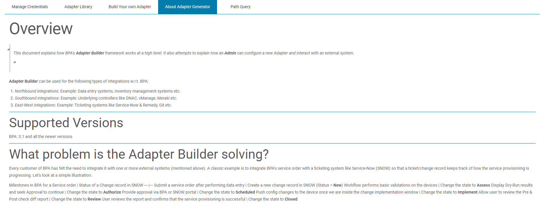 About Adapter Generator