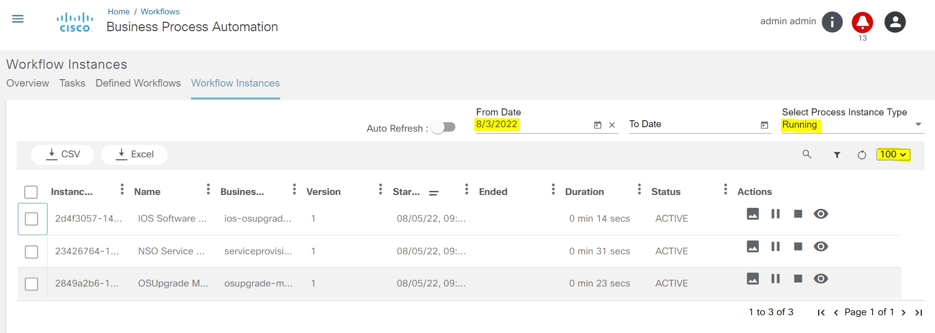 Date Filter and Pagination