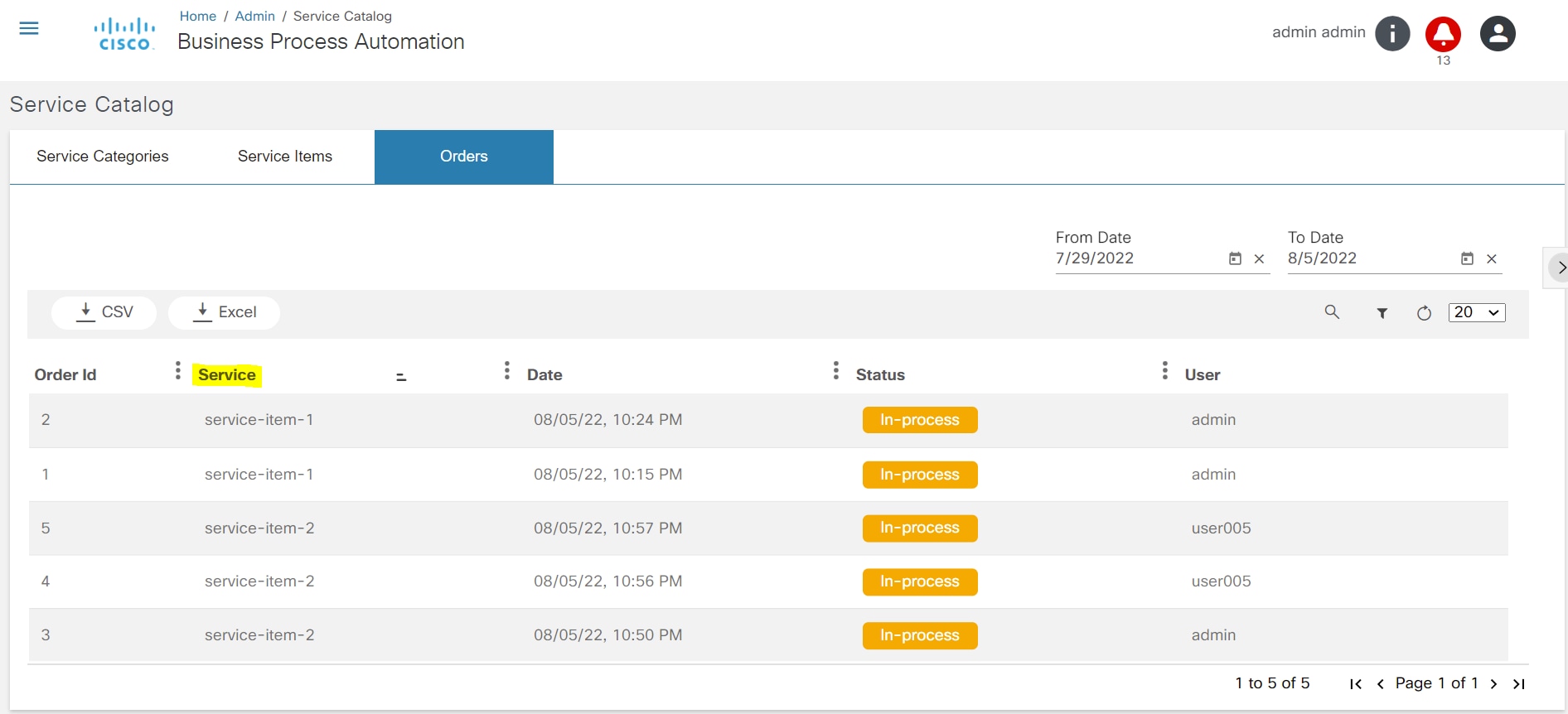 Column Field Sorting