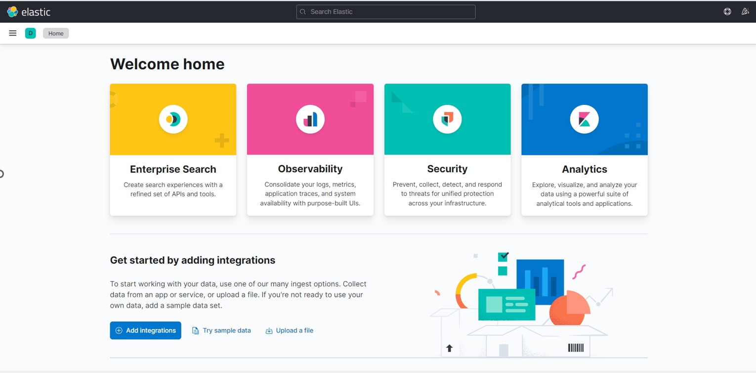 ELK Kibana Homepage
