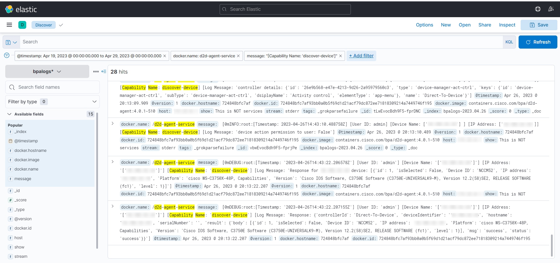 BPA Logs: discover-device
