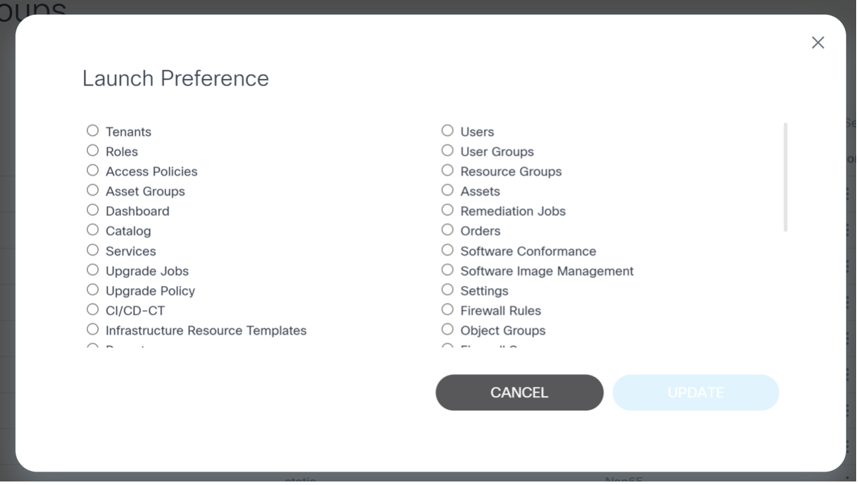 Launch Preference Window