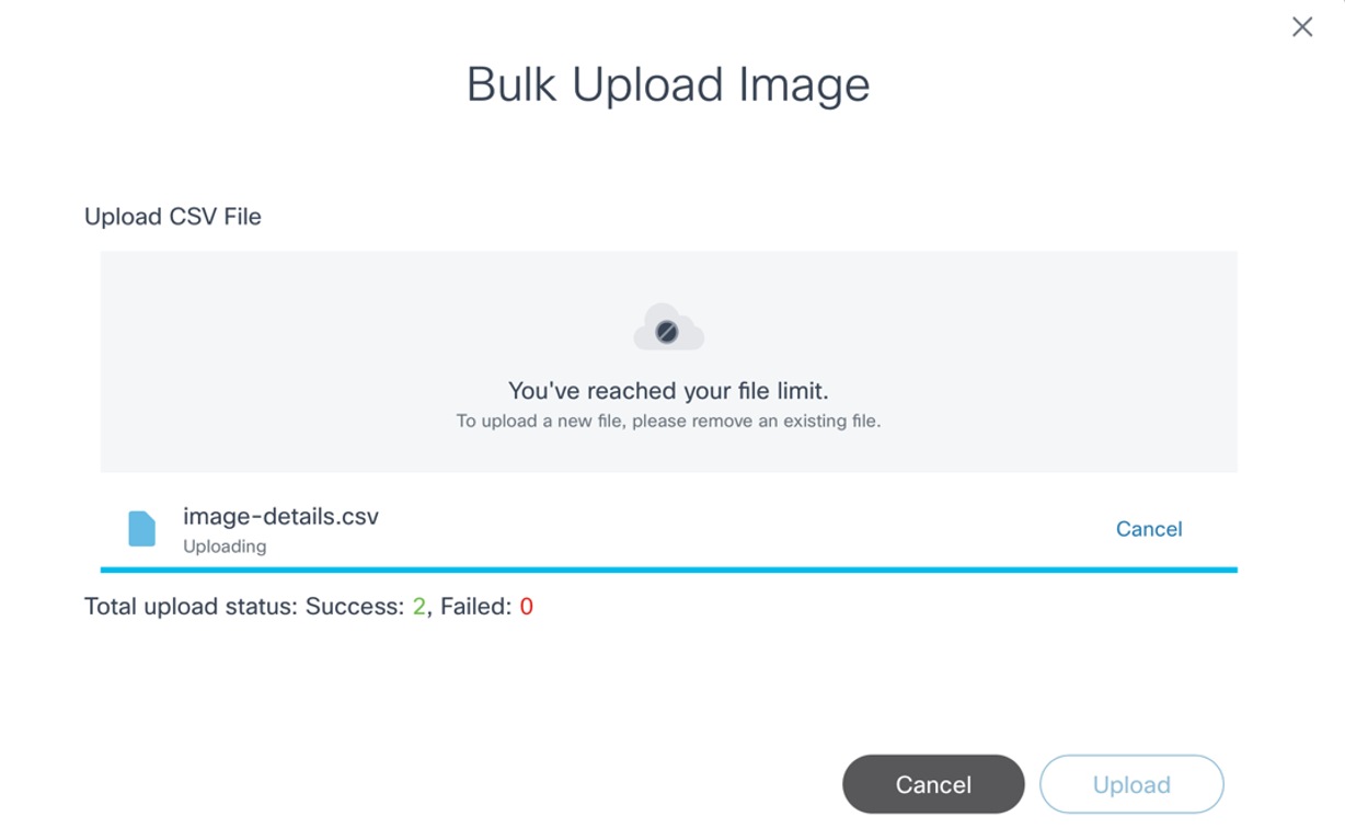 Successful Bulk Image Upload Status