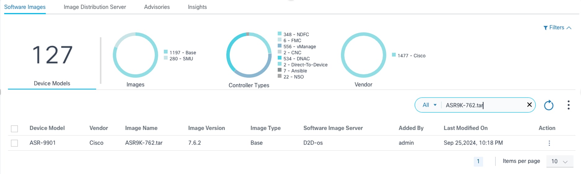Search in Software Image Metadata