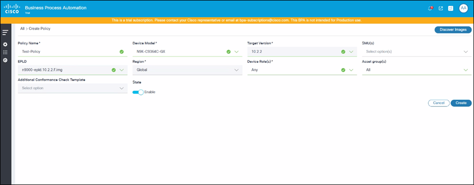 Create Policy Form
