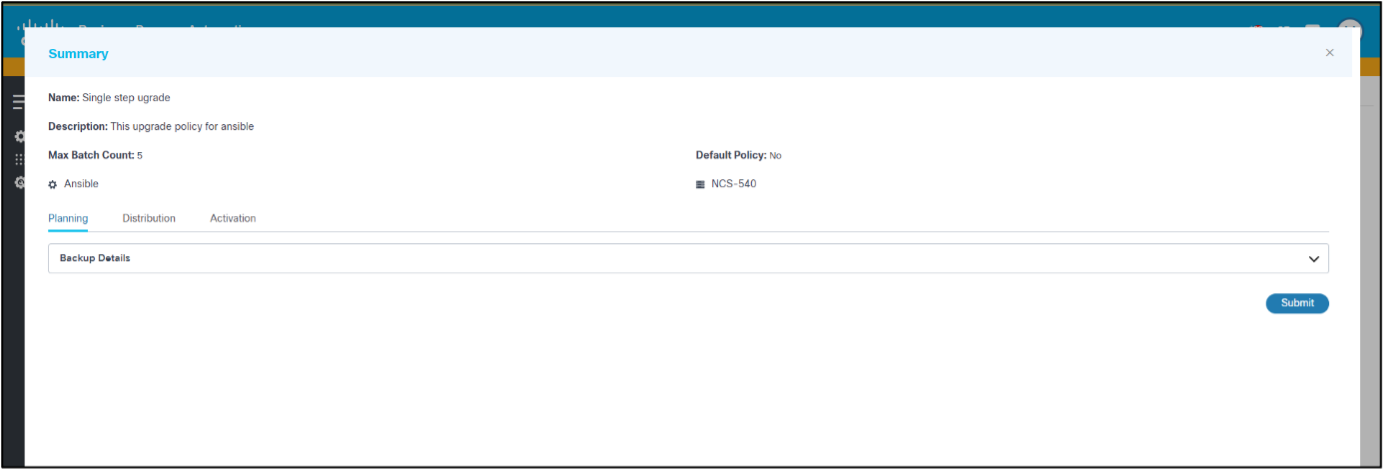 Summary - Single Step Upgrade Policy