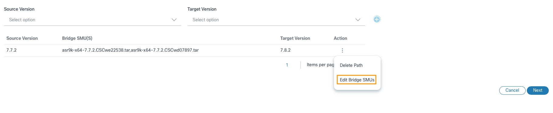Upgrade Path with Bridge SMUs
