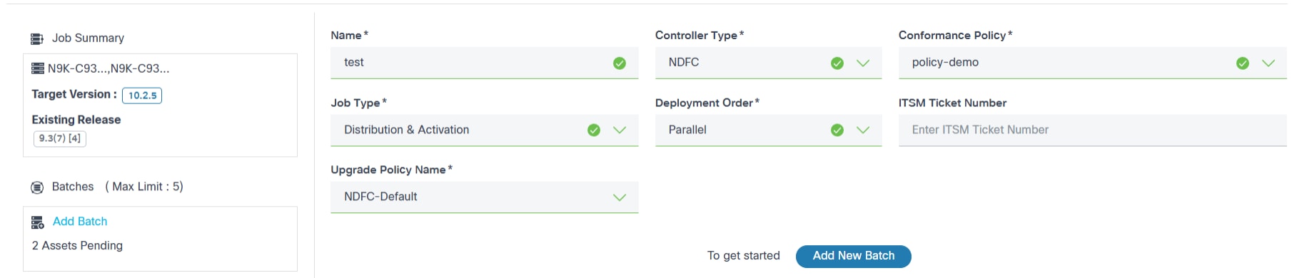 Create Upgrade Job with Details Filled (conformance policy has multiple model)