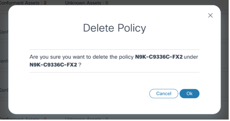 Delete Policy Confirmation