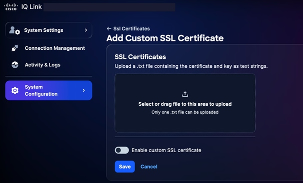 Upload SSL Certificates