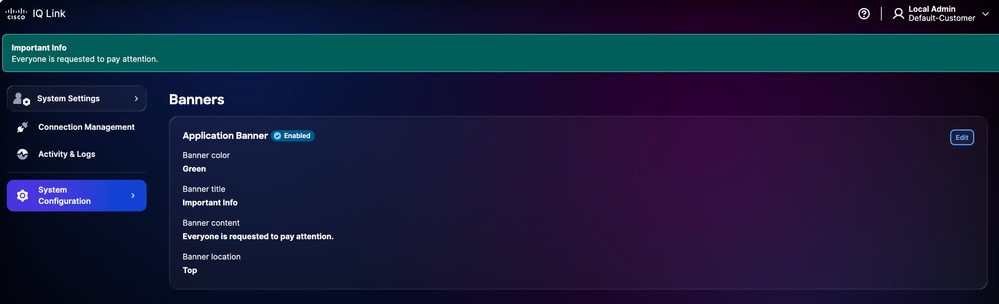Edit Banners