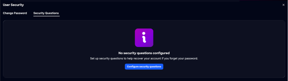 Security Questions