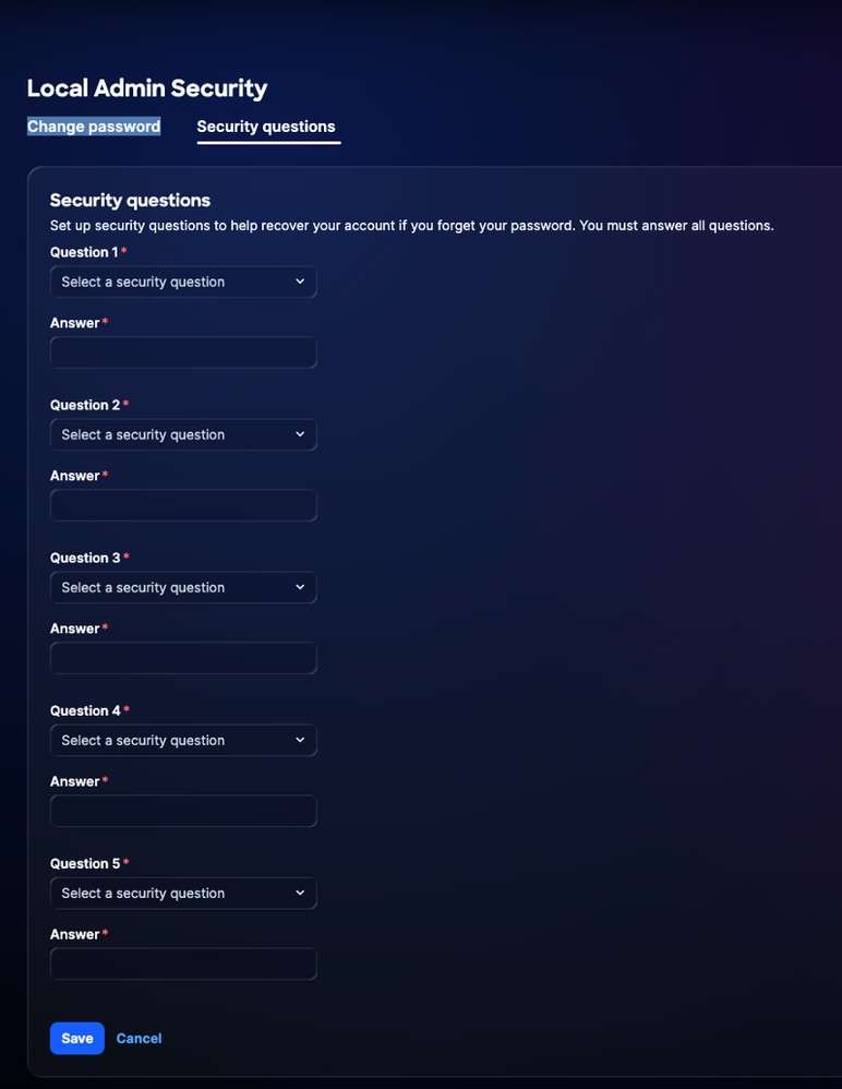 Security Questions