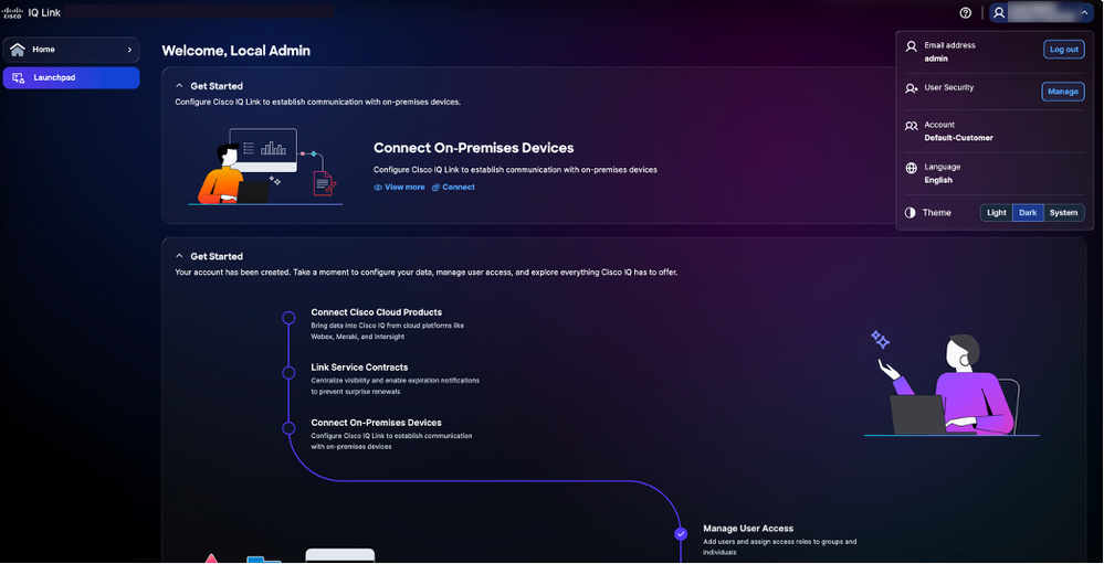 User Profile Menu
