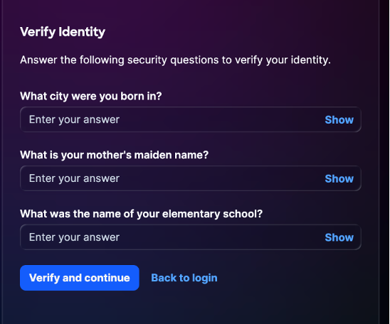Verify Identity