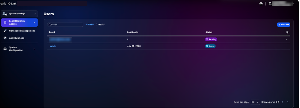 Newly Added User