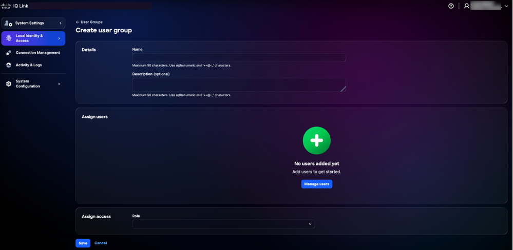 Create User Group