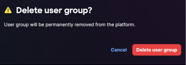 Delete User Group