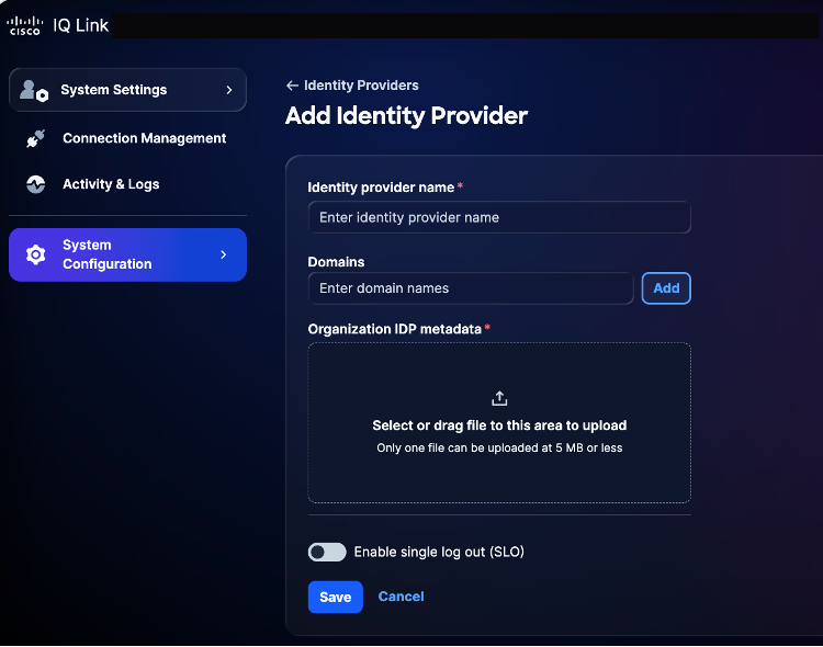 Add Identity Provider
