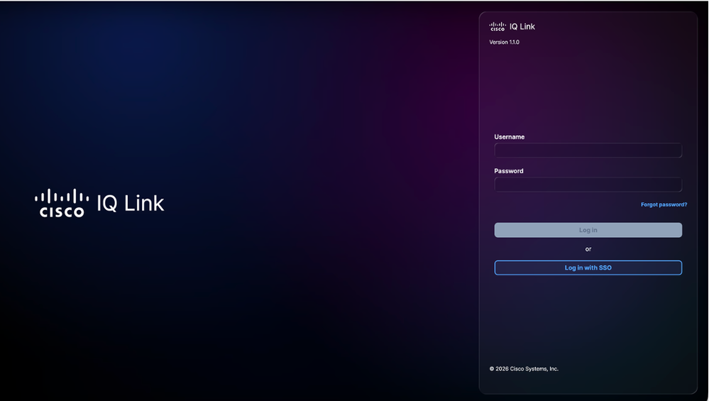 Cisco IQ Link Login