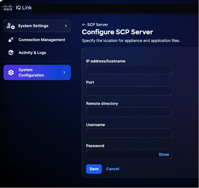 Configure SCP Server