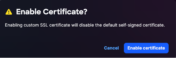Edit SSL Certificate