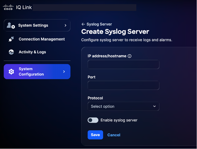 Create Syslog Server
