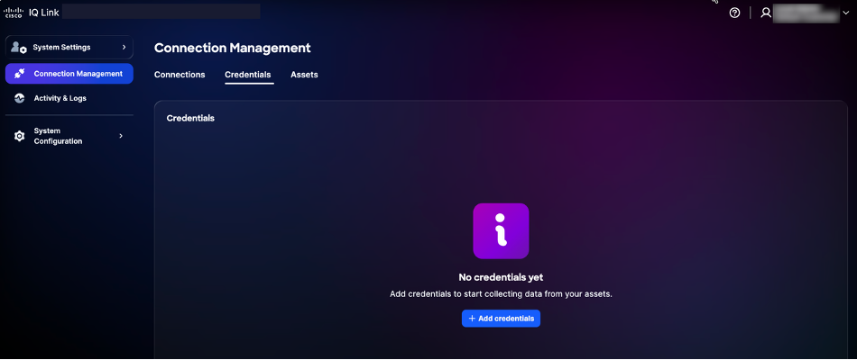 Credentials Tab
