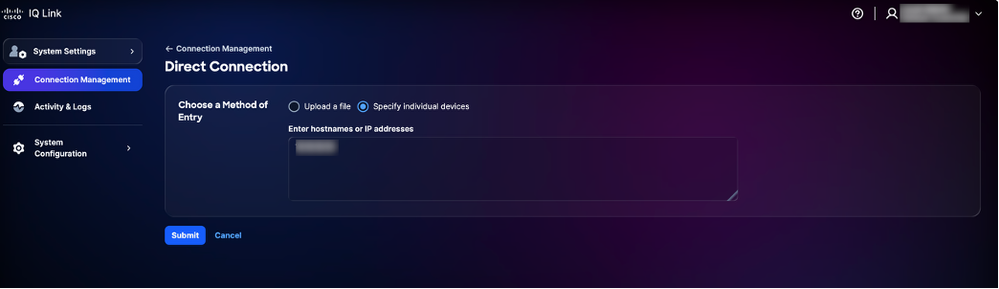 Specify individual devices