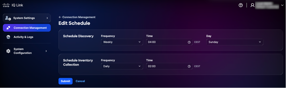 Edit Schedule