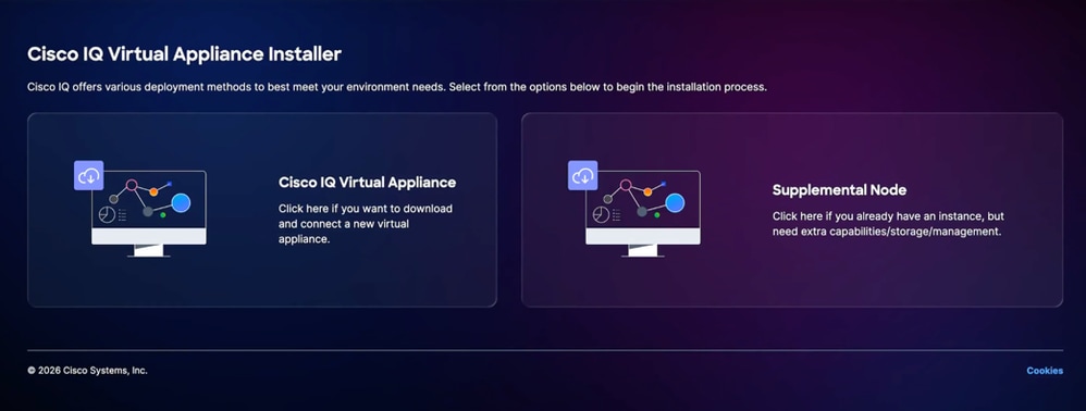 Virtual Appliance Installer Page