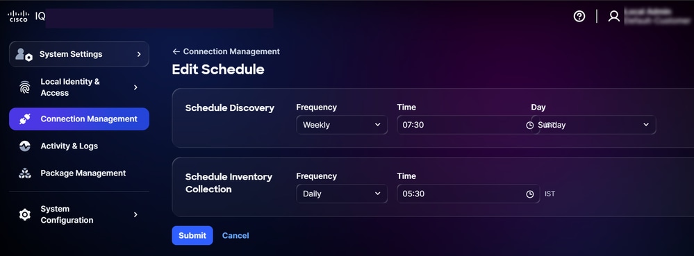 Edit Schedule