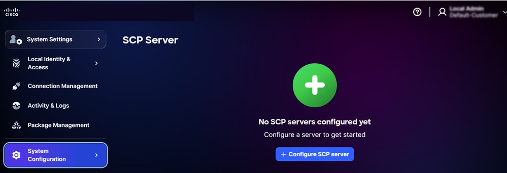 SCP Server Home page