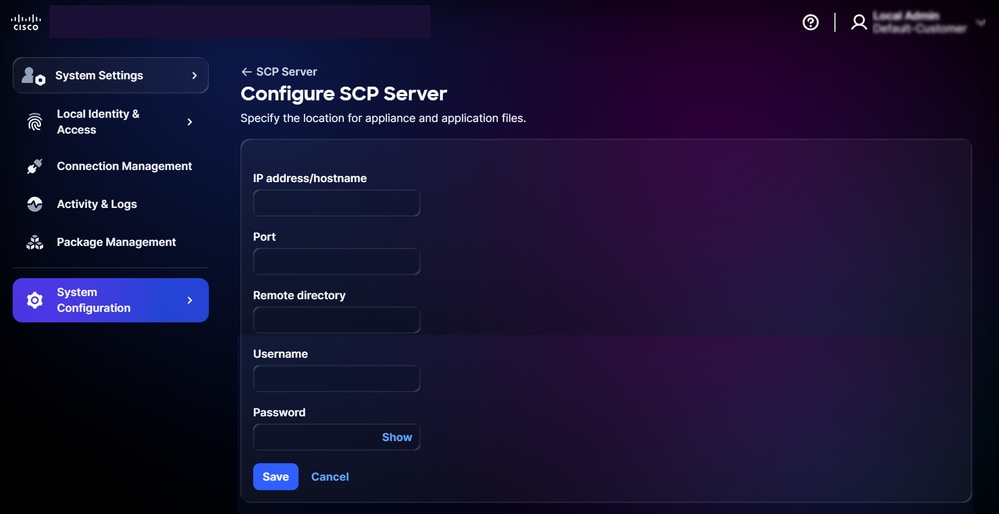 Configure SCP Server