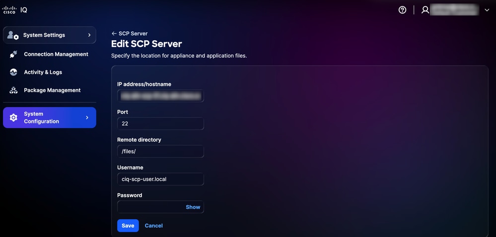 Editing SCP Server