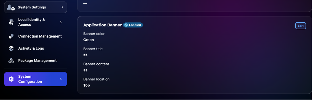 Edit Banners