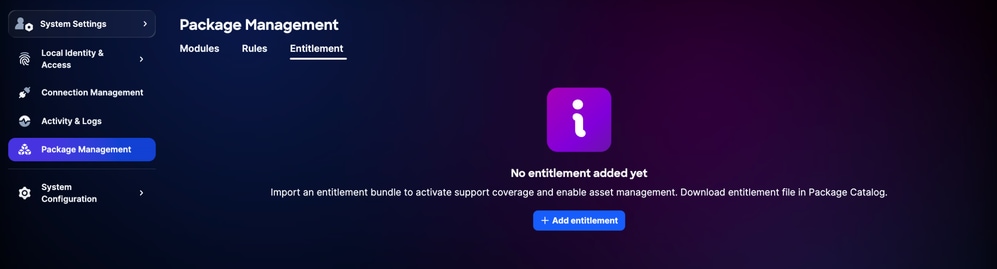 Entitlement Tab