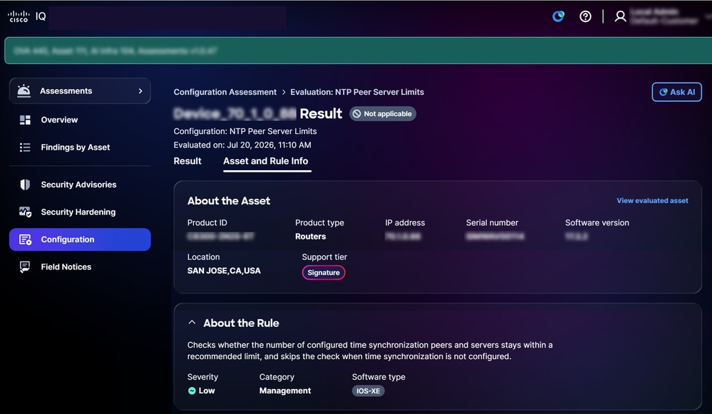Asset and Rule Info