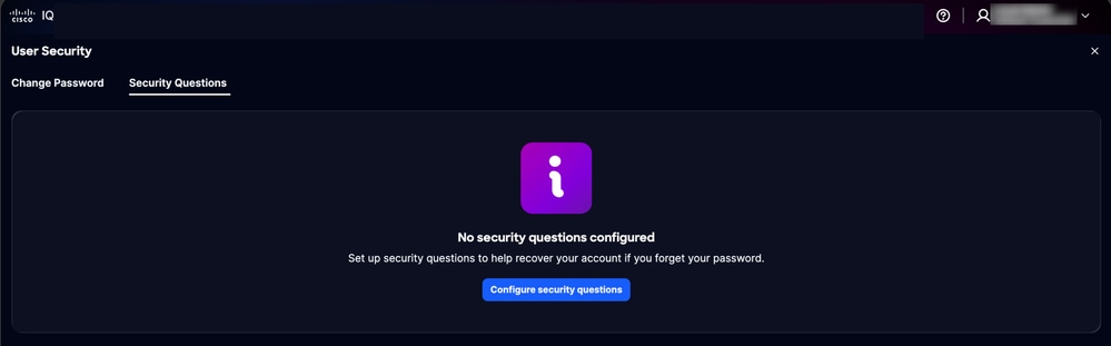 Configure Security Questions