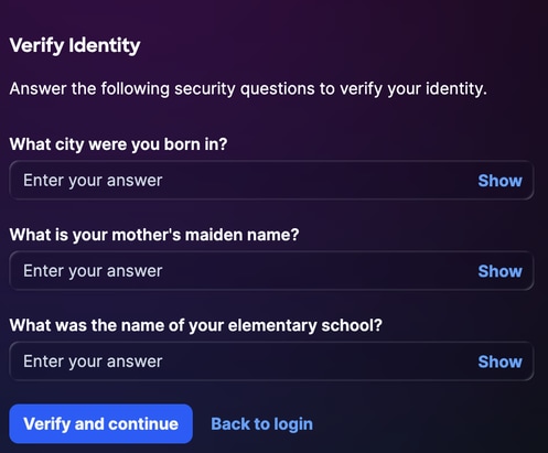 Reset Password