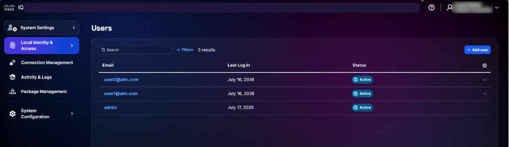 Users Page